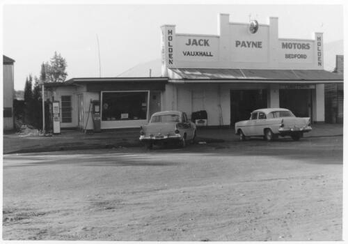 Ampol pumps in front of Jack Payne Motors in Ardlethan, New South Wales, May, 1962 [picture]