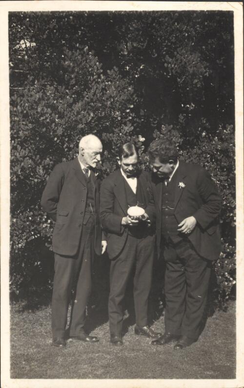 Photograph of Neville Cayley, Archibald Campbell and Sidney Jackson, 22 May, 1921[2] [picture]/ H. L. White