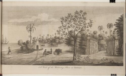 A view of the watering place at Tenian [picture] / [after Sir Peircy Brett]