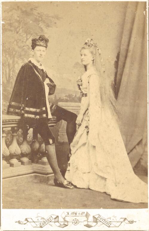 Portrait of Alice Mackenzie and her brother Ernest Mackenzie in fancy dress [picture] / Johnstone O'Shannessy & Co