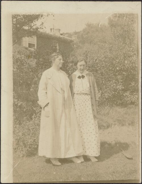 Lilian Neustatter and her sister, Henry Handel Richardson at Westfield, Lyme Regis, England, approximately 1915