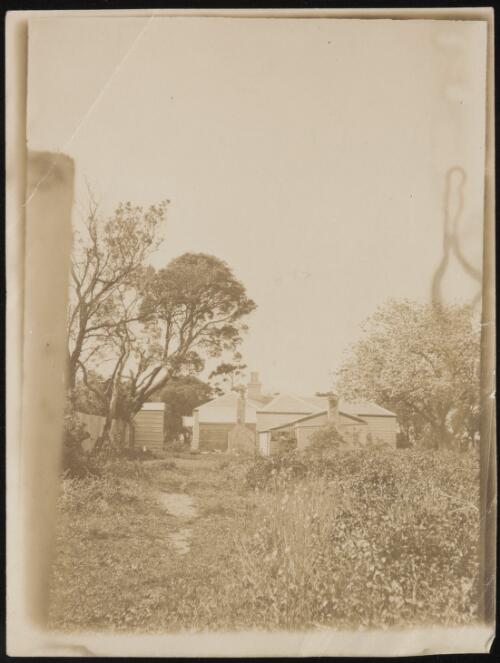 Rear view of house at Shortlands, one of Henry Handel Richardson's homes, Queenscliff, Victoria, approximately 1912