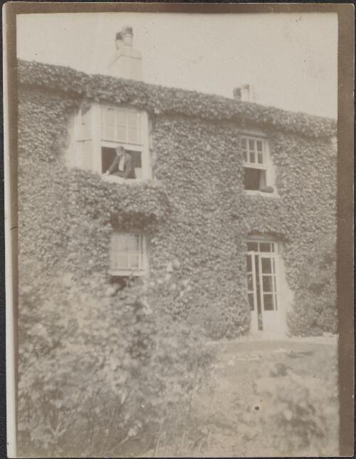 Lilian at the window, Westfield, Lyme Regis, England, approximately 1910