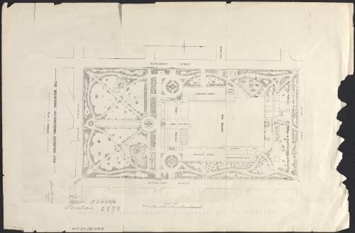 The Melbourne International Exhibition 1880 : plan of gardens [picture]