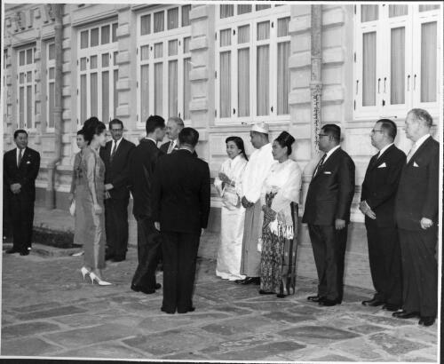 Reception given by Their Majesties the King and Queen of Thailand at Barombiman Palace, November 13, 1963 [picture]