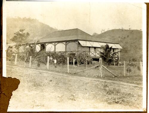 [House built by Evan R. Stanley, Port Moresby, New Guinea] [picture]
