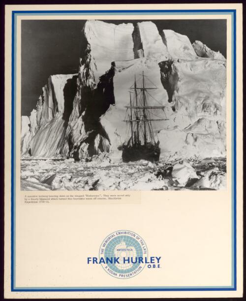 A massive iceberg bearing down on the trapped "Endurance". They were saved only by a timely blizzard which turned this fearsome mass off course. Shackleton Expedition 1914-15 [picture] / Frank Hurley