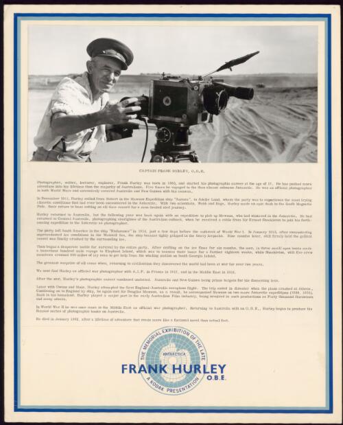 Portrait of Captain Frank Hurley, O.B.E [picture]