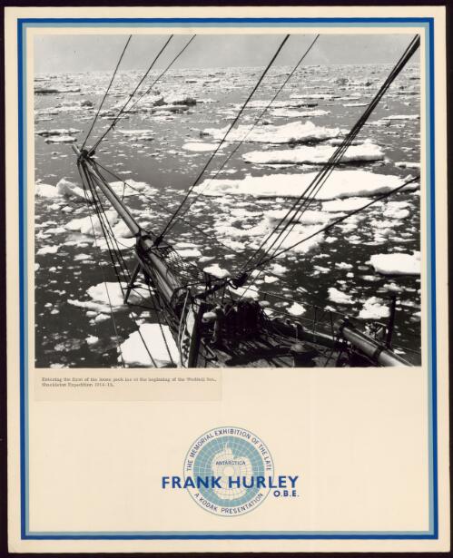 Entering the first of the loose pack ice at the beginning of the Weddell Sea. Shackleton Expedition 1914-1915 [picture] / Frank Hurley