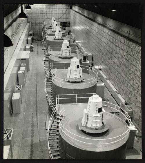 Hydro-electric turbines (?), Snowy Mountains Hydro-Electric Scheme [picture] / [Frank Hurley]