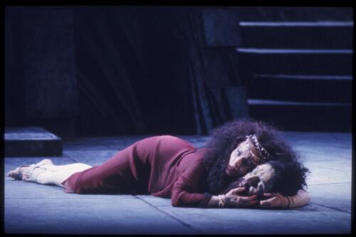 Marilyn Zschau as Salome with the head of John the Baptist, in the Opera Salome, 1988 [transparency] / Don McMurdo