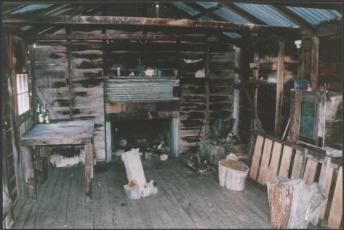 Inside Gavels hut, 17 September 2000 [picture] / photo Jim Hart