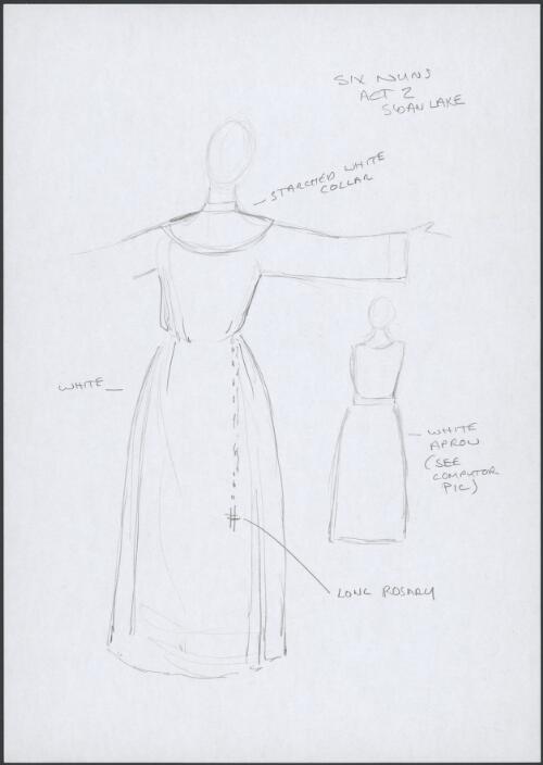 Study for six nuns costumes, in Swan Lake, Act II, ca. 2001 [picture] / Kristian Fredrikson