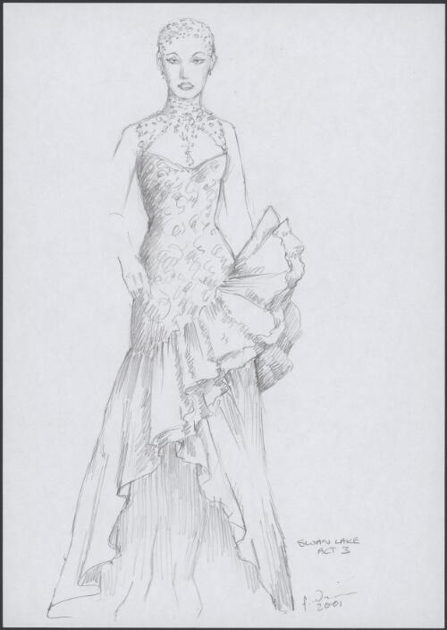 Study for costume design, in Swan Lake, Act III, 2001, 3 [picture] / Kristian Fredrikson