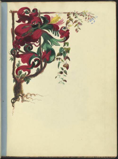Floral border decoration, ca. 1860 [picture] / Eliza Younghusband
