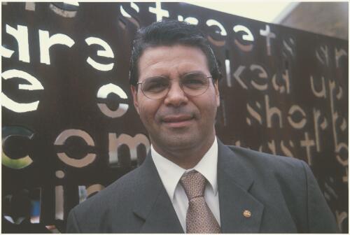Portrait of Senator Aden Ridgeway at Rozelle, New South Wales, 2003 [picture] / Juno Gemes