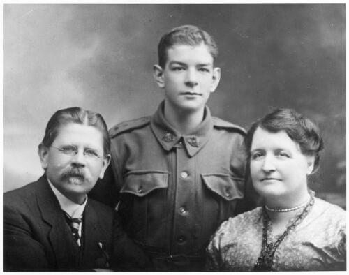 Charles Ulm with his mother and father [picture]
