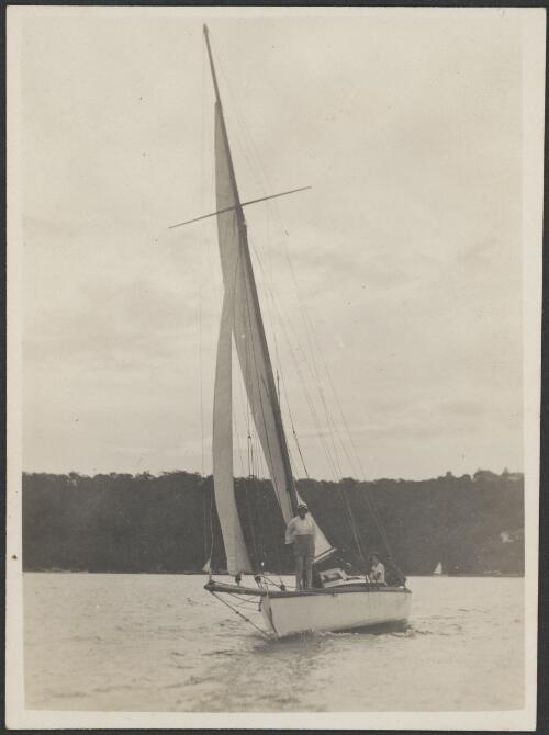 Mrs. Jo Ulm and Charles Ulm on Ulm's yacht, Sydney Harbour, ca. 1930 [picture]