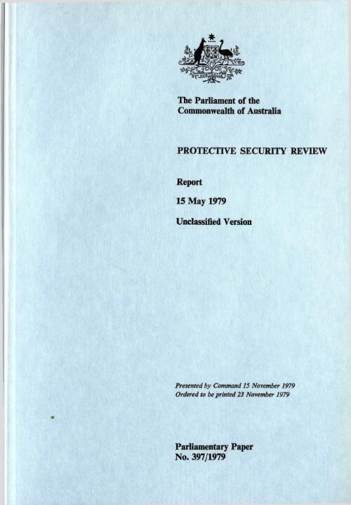 Protective Security Review report : unclassified version