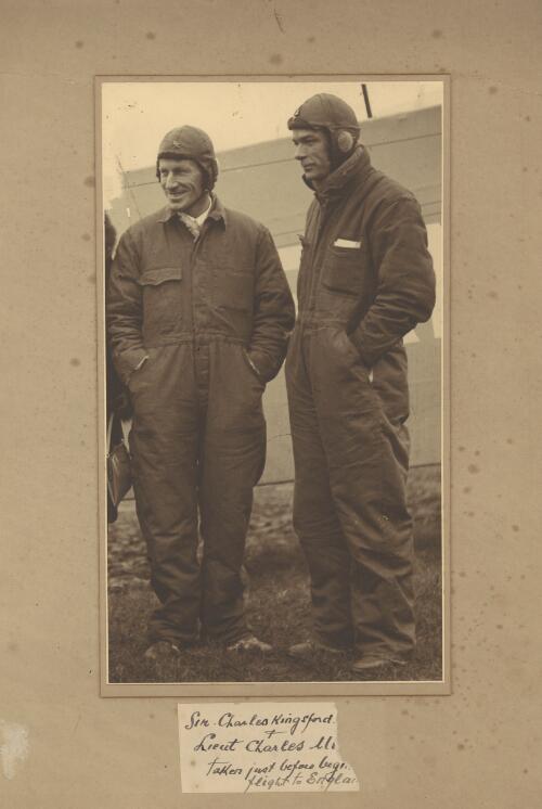 Charles Kingsford Smith and Charles Ulm in aviation suits, 1929 [picture]