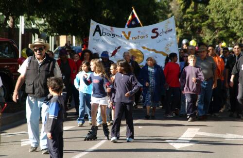 NAIDOC Week march through the streets of Port Augusta, 12 July, 2002, [2] [picture] / Damian McDonald