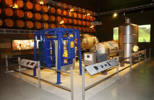 Display on the history and processes of wine making from the exhibition 'The wine experience' at the National Wine Centre, Adelaide, 14 July, 2002, [1] [picture] / Damian McDonald