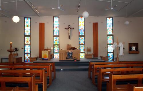 Interior of St. Peter Chanel's Church, Yarralumla, Australian Capital Territory, 2003 [picture] / Loui Seselja