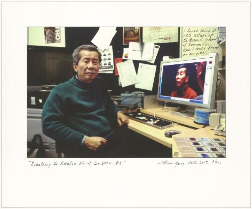 Portrait of William Yang in his office at CRIO cottage, Research School of Humanitites, Australian National University, Canberra, 2007 [picture]