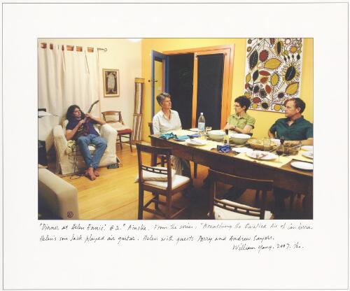 Dinner guests Perry and Andrew Sayers at Helen Ennis' place, Ainslie, Canberra, 2007 [picture] / William Yang