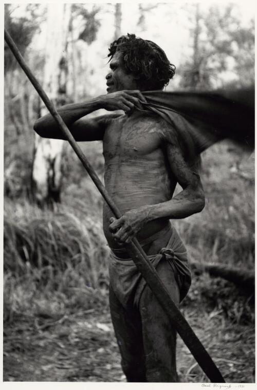Narrana preparing for the hunt, Liverpool River Region, Northern Territory, 1952 [picture] / Axel Poignant