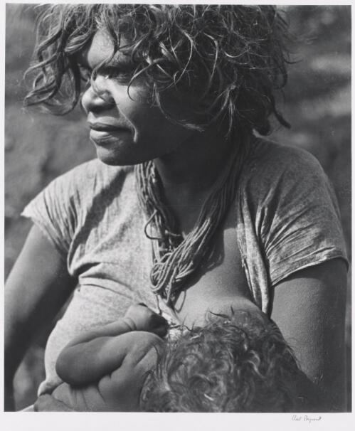 Portrait of an Aboriginal mother and baby, Canning Stock Route, Western Australia, 1942 [picture] / Axel Poignant