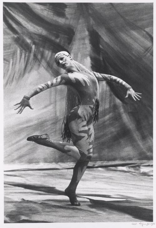 Monica Mason as the Chosen Maiden in the ballet Rite of spring, set and costume designed by Sidney Nolan, Covent Garden, England, 1962 [picture] / Axel Poignant