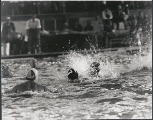 Action during the water polo match between Hungary and Russia, Melbourne, Victoria, 1956,1 [picture] / Bruce Howard