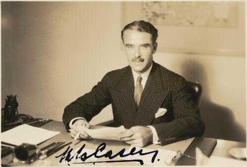 R.G. Casey seated at his desk, Washington, United States ca. 1941 [picture]