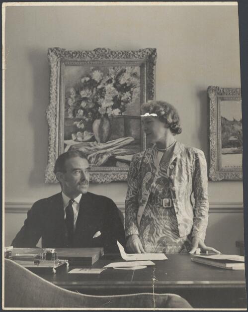 R.G. Casey with wife Maie in his office, Cairo[?], ca. 1942 [picture] / Cecil Beaton