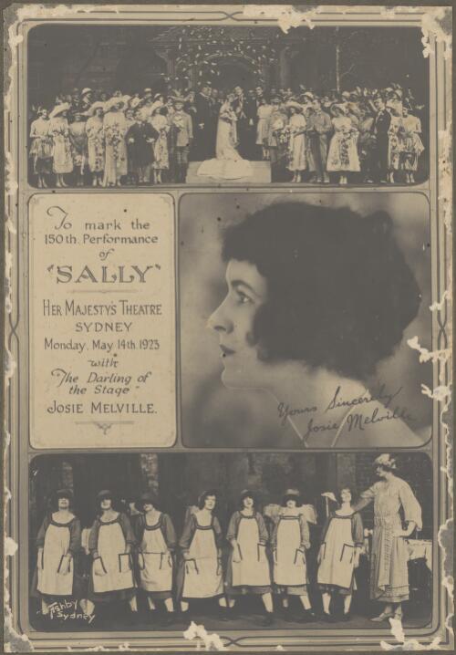 Theatrical poster marking 150th performance of Sally at Her Majesty's Theatre, Sydney, May 14th 1923 [picture]