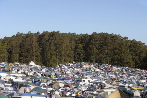 Camping ground near the State forest at the Falls Music and Arts Festival, Lorne, Victoria, 2007 [picture] / Martin Philbey