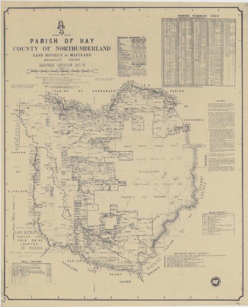 Parish of Hay, County of Northumberland [cartographic material] : Land District of Maitland, Kearsley Shire, Eastern Division N.S.W. / compiled, drawn and printed at the Department of Lands, Sydney, N.S.W
