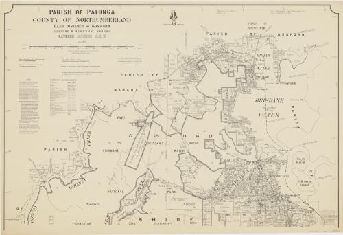 Parish of Patonga, County of Northumberland [cartographic material] : Land District of Gosford, Gosford & Hornsby Shires, Eastern Division N.S.W / compiled, drawn & printed at the Department of Lands Sydney N.S.W