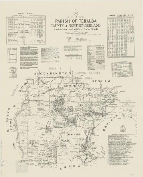 Parish of Teralba, County of Northumberland [cartographic material] : Land Districts of Newcastle & Maitland / compiled, drawn and printed at the Department of Lands, Sydney N.S.W