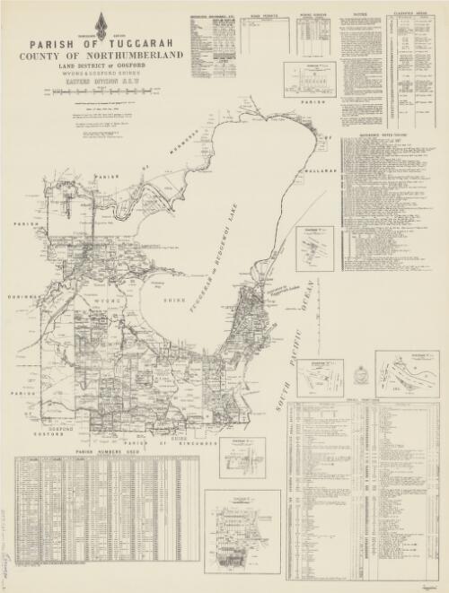 Parish of Tuggarah, County of Northumberland [cartographic material] : Land District of Gosford, Wyong & Gosford Shires, Eastern Division N.S.W / compiled, drawn and printed at the Department of Lands, Sydney N.S.W