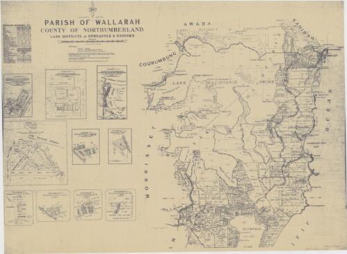 Parish of Wallarah, County of Northumberland [cartographic material] : Land Districts of Newcastle & Gosford