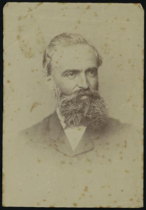 Portrait of unidentified man with beard [picture]