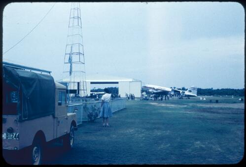 Qantas aircraft at Manus Island, 1959 [transparency] / Tom Meigan