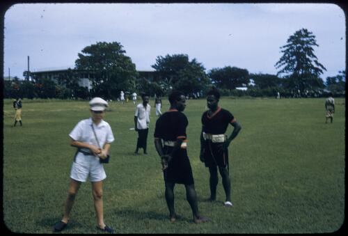 Police boys at Lae, between 1955 and 1960 [transparency] / Tom Meigan