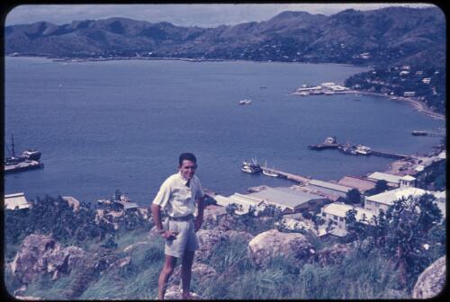 Port Moresby harbour, 1955 or 1956 [transparency] / Tom Meigan