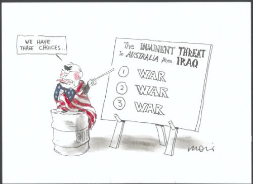 "We have three choices - " [John Howard draped in an American flag] [picture] / Moir