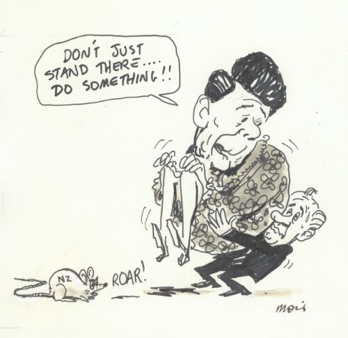 "Don't just stand there - do something!!" [Ronald Reagan to Bill Hayden] [picture] / Moir