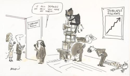 "It all depends on how you look at them" [John Dawkins on unemployment figures] [picture] / Moir