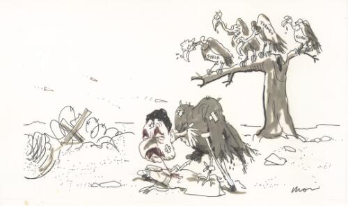 [Saddam Hussein attacking Kurds in Iraq] [picture] / Moir